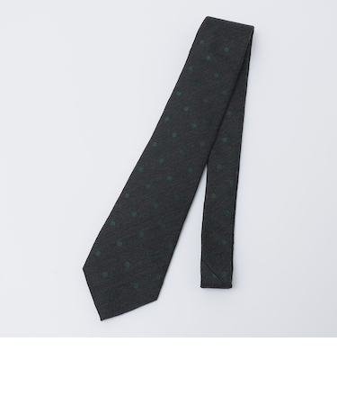Puccini: シルク ウール メランジ ドット ネクタイ