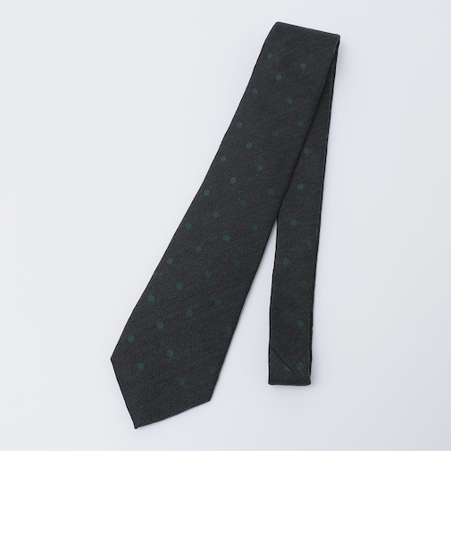 Puccini: シルク ウール メランジ ドット ネクタイ