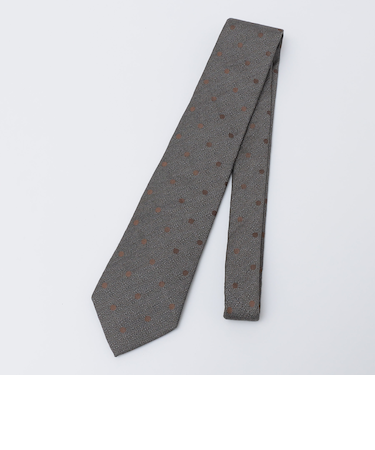 Puccini: シルク ウール メランジ ドット ネクタイ