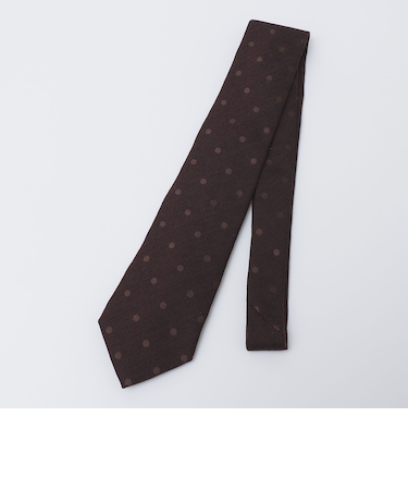 Puccini: シルク ウール メランジ ドット ネクタイ