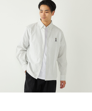 SHIPS Colors:TeddyBear(R) コットン オックス ボタンダウン シャツ◇