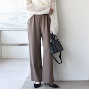 〈UVカット/防シワ加工〉梳毛調 ストレッチ ドロスト パンツ