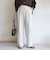 〈UVカット/防シワ加工〉梳毛調 ストレッチ ドロスト パンツ