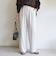 〈UVカット/防シワ加工〉梳毛調 ストレッチ ドロスト パンツ