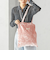 【SHIPS別注/PINK RIBBONチャリティー】Uhr: ポリエステル ベロア トート バッグ