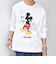 SHIPS any: /ミッキーマウス/ サイン & ポージング Tシャツ (ロンT)◇