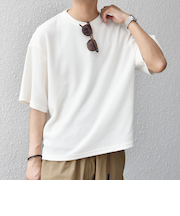 SHIPS any: ワッフル リラックス クルーネック Tシャツ◇