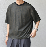 SHIPS any: ワッフル リラックス クルーネック Tシャツ◇