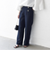 《予約》SHIPS any:〈洗濯機可能〉ツイード ライク マリン パンツ［NAVY BLUE］