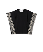 assiette:〈手洗い可能〉トーション レース ポンチョ カットソー