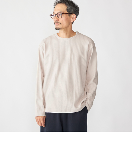 SHIPS: フェイク レイヤード クルーネック ロングスリーブ