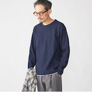 SHIPS: フェイク レイヤード クルーネック ロングスリーブ