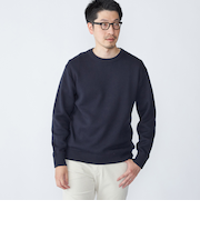 SHIPS:〈洗濯機可能〉 コットン カシミヤ ソリッド クルーネック ニット