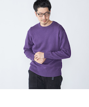 SHIPS:〈洗濯機可能〉 コットン カシミヤ ソリッド クルーネック ニット