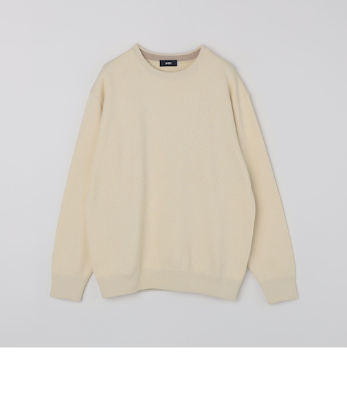 SHIPS:〈洗濯機可能〉 コットン カシミヤ ソリッド クルーネック ニット