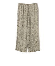 SHIPS Primary Navy Label:〈手洗い可能〉レオパードドロスト パンツ