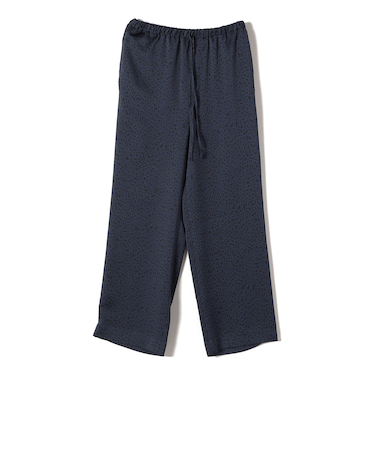 SHIPS Primary Navy Label:〈手洗い可能〉レオパードドロスト パンツ