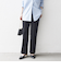 SHIPS any:〈洗濯機可能〉ダブルクロス セミフレア パンツ［NAVY BLUE］