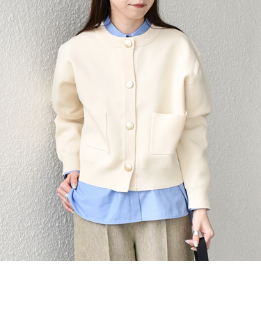 《新色・追加予約》SHIPS Colors:〈手洗い可能〉メタルボタン クルーネック カーディガン◆