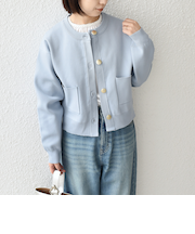 《新色・追加予約》SHIPS Colors:〈手洗い可能〉メタルボタン クルーネック カーディガン◆