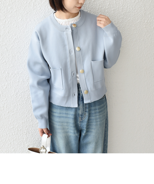 《新色・追加予約》SHIPS Colors:〈手洗い可能〉メタルボタン クルーネック カーディガン◆