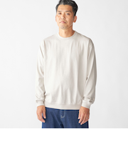 SHIPS: AUTHENTIC コットン スウェット ロングスリーブ Tシャツ