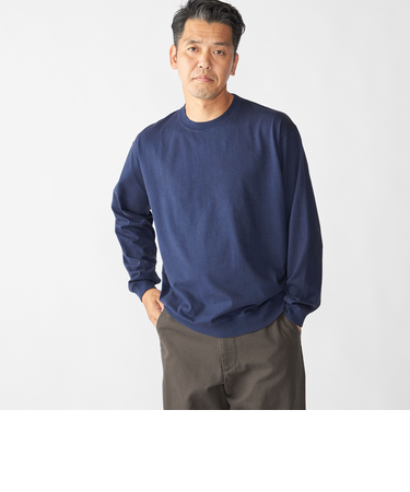 SHIPS: AUTHENTIC コットン スウェット ロングスリーブ Tシャツ