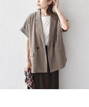 SHIPS Colors:〈手洗い可能〉クリスピー ショートスリーブ ジャケット