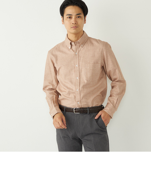 【送料関税込み】チェックボタンアップシャツ garsonwave シャツ 日本製ギンガムチェックボタンダウンシャツ