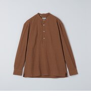 【SHIPS別注】Salvatore Piccolo: チェック プルオーバー バンドカラー シャツ