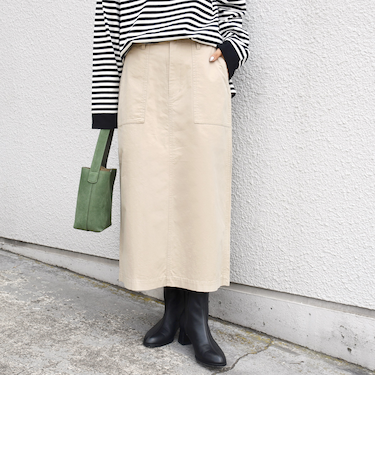 【WEB限定】〈洗濯機可能〉ベイカー フレア スカート
