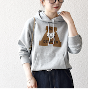 《予約》【SHIPS any別注】THE KNiTS:〈洗濯機可能〉ロゴプリント フーディー パーカー