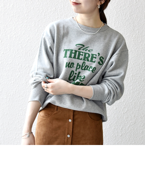 ayane プリントスウェット トップス 38 予約》【SHIPS any別注】THE KNiTS:〈洗濯機可能〉ロゴ プリント