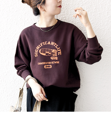 《予約》【SHIPS any別注】THE KNiTS:〈洗濯機可能〉ロゴ プリント スウェット