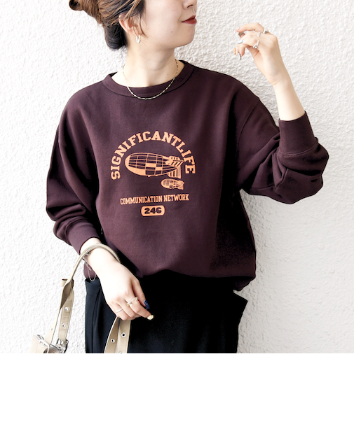 《予約》【SHIPS any別注】THE KNiTS:〈洗濯機可能〉ロゴ プリント スウェット