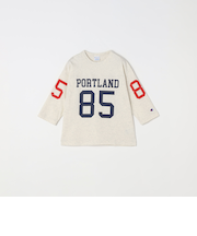 CHAMPION: フットボール プリント Tシャツ<KIDS>