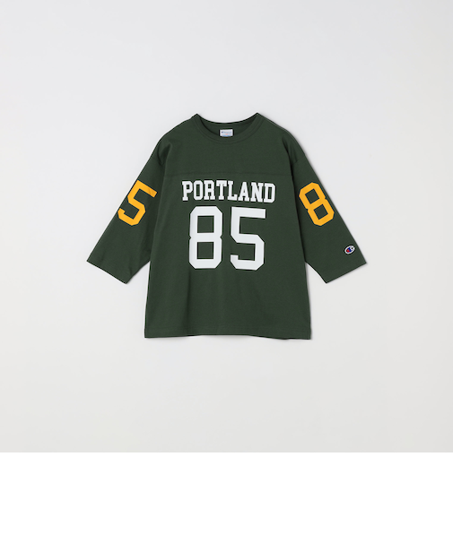 CHAMPION: フットボール プリント Tシャツ<KIDS>