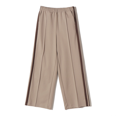 SHIPS Primary Navy Label:ピンタック ジャージー ライン パンツ