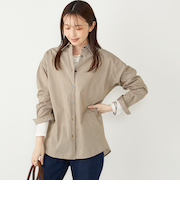 SHIPS Colors:〈手洗い可能〉ストライプ オーバー シャツ