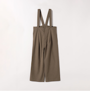 UNIVERSAL OVERALL:〈洗濯機可能〉サスペンダー タック サロペット 25AW
