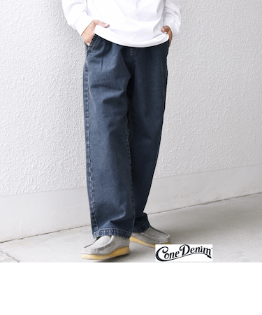 SHIPS any: Cone Denim フリーサイズ キャンバス デニム イージーパンツ◇