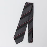 SHIPS: シルク ツイル バスケット ストライプ ネクタイ
