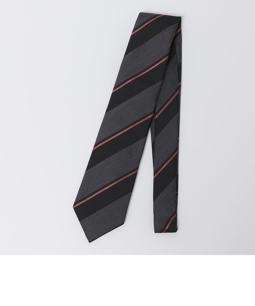 SHIPS: シルク ツイル バスケット ストライプ ネクタイ