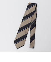 SHIPS: シルク ツイル バスケット ストライプ ネクタイ