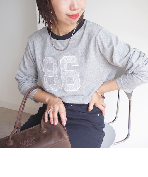 【WEB限定】〈洗濯機可能〉レース ナンバリング リンガー TEE