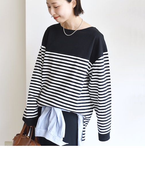 【WEB限定】〈洗濯機可能〉ビッグ バスク シャツ