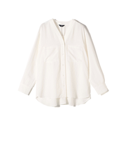 SHIPS Colors:〈手洗い可能〉ワッシャー  Vネック ポケット シャツ