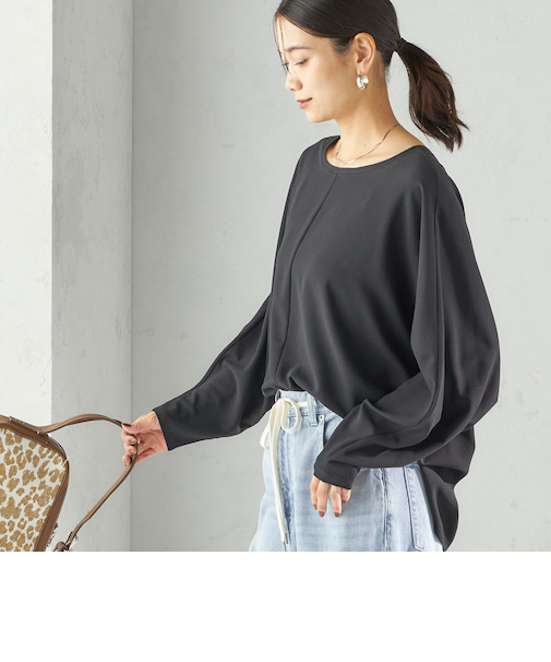 〈手洗い可能〉前後 2WAY シアー ドルマン ブラウス