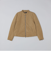 SHIPS: ポリエステル フェイク スエード シングル ライダース