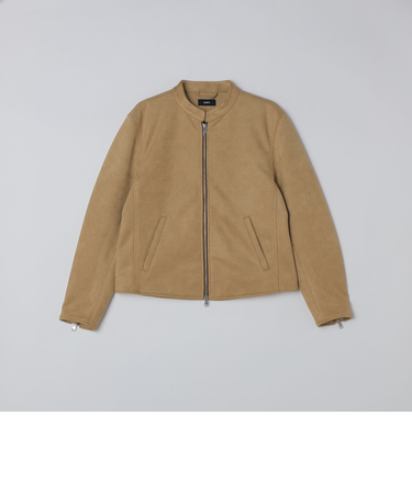 SHIPS: ポリエステル フェイク スエード シングル ライダース